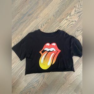 Rolling Stones Cropped T-Shirt